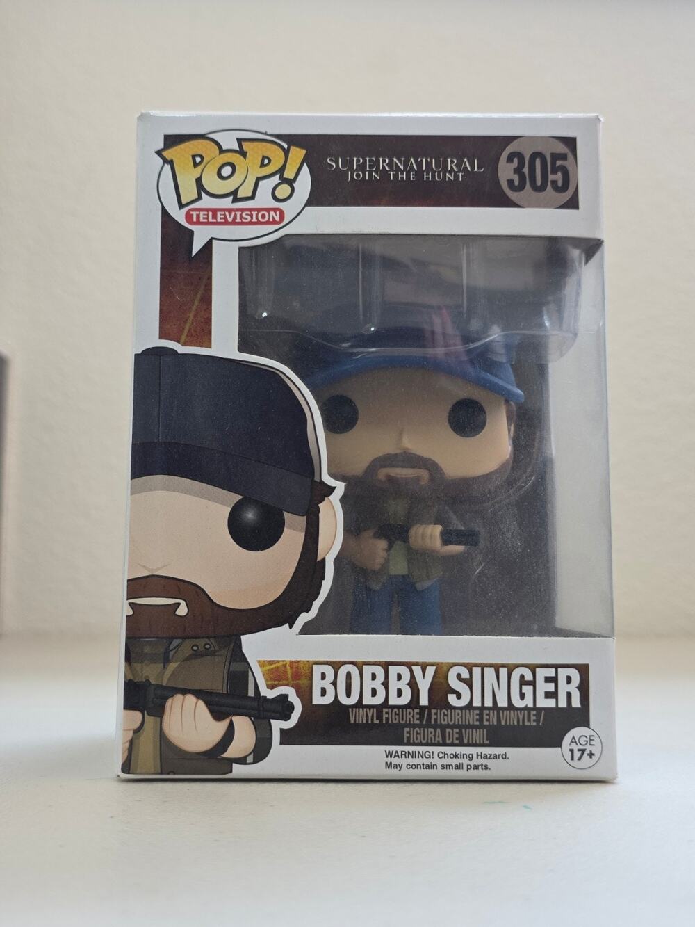 Funko POP! Television Supernatural Bobby Singer #305 Vinyl Figure w/ protector